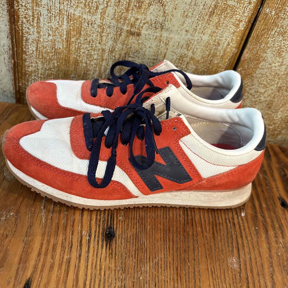 New Balance Women Red White Low-Top Lace-Up Sneakers Size 7